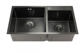 Мойка 8045 MELANA Profline 3.0/220 САТИН ГРАФИТ 2-чаша врез. прямоуг